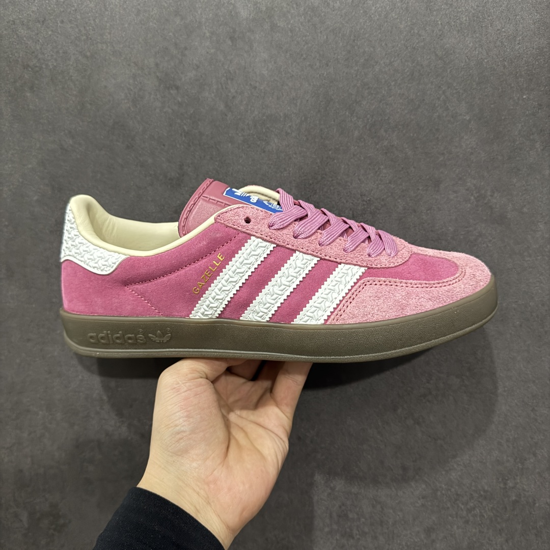 【GQ纯原福利】AD Original Gazelle Indoor 德训二代六色福利供应 之前高价零售特供批次 原厂定制长毛翻毛皮组合环保纤维革鞋面材质 内置环保海玻璃鞋垫 外置RB橡胶大底 产品品控稳定性领先行业 原厂全套原楦原纸板冲刀磨具开发 原厂皮料加持 原厂港宝加持定型后跟 尺码:35.5-44(38 42.5断)-选品中心