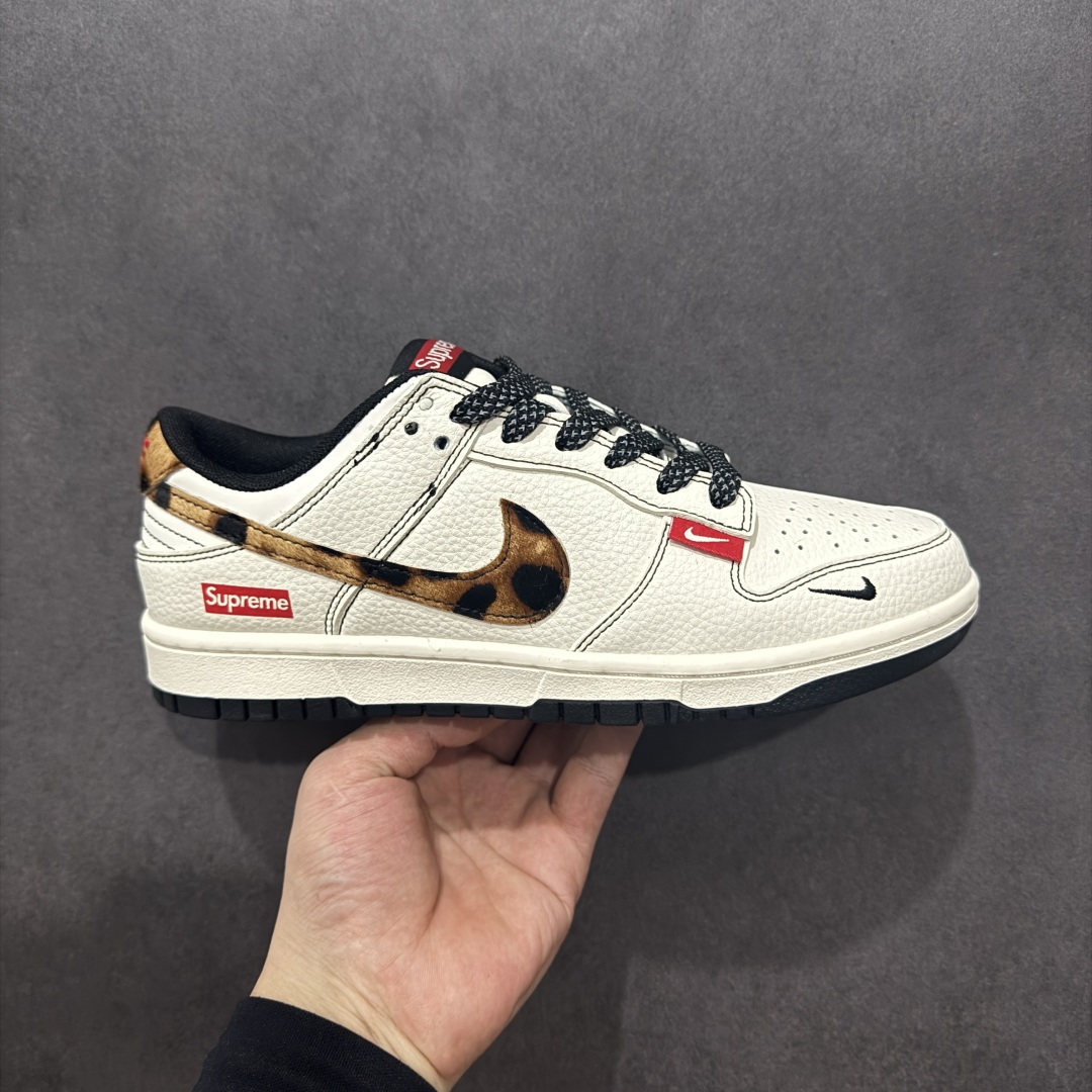 280  【定制版】Nike SB Dunk Low Supreme联名 豹纹 周年高端定制 低帮休闲板鞋 ZH2598-269