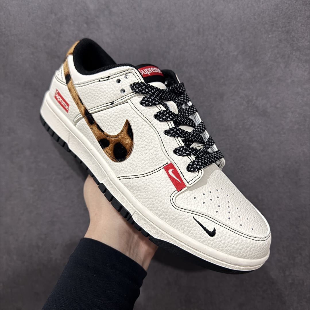 280  【定制版】Nike SB Dunk Low Supreme联名 豹纹 周年高端定制 低帮休闲板鞋 ZH2598-269