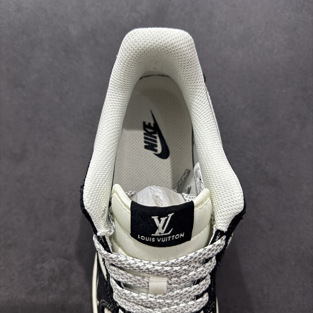 260  【定制版】NIke Air Force 1 '07 Low “LV联名——牛仔黑布”空军一号 低帮 运动鞋  XS1958-550