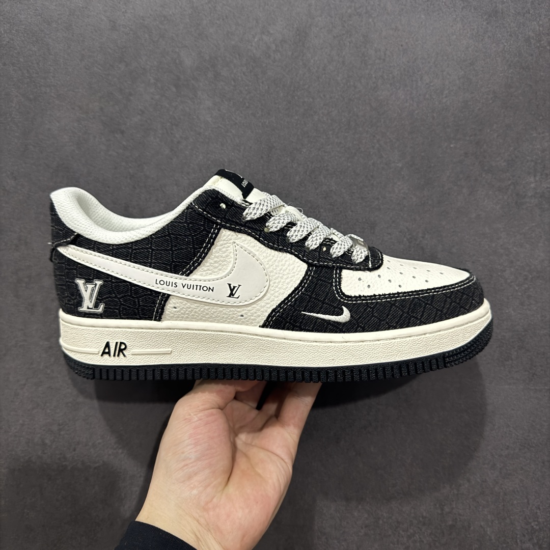 260  【定制版】NIke Air Force 1 '07 Low “LV联名——牛仔黑布”空军一号 低帮 运动鞋  XS1958-550