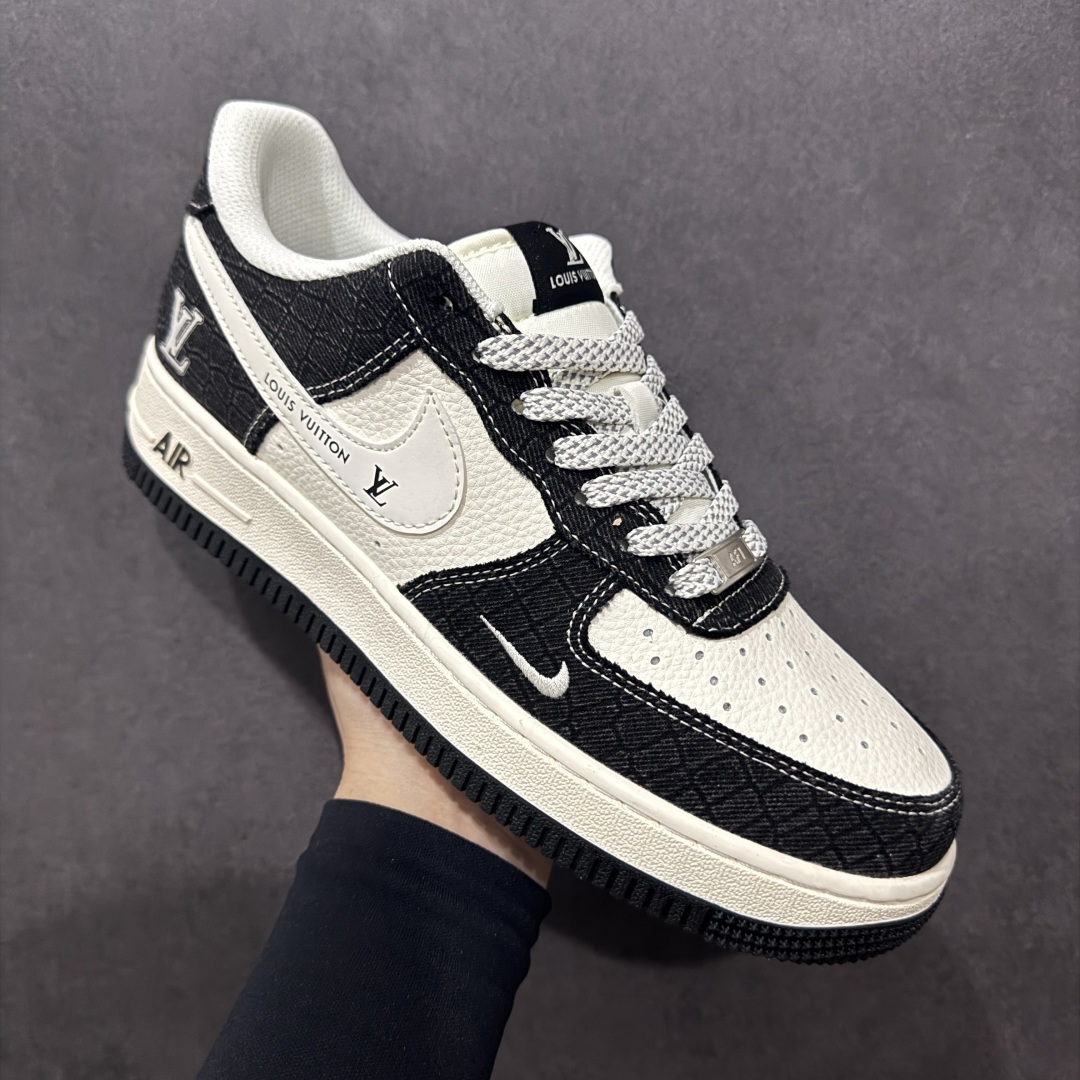 260  【定制版】NIke Air Force 1 '07 Low “LV联名——牛仔黑布”空军一号 低帮 运动鞋  XS1958-550