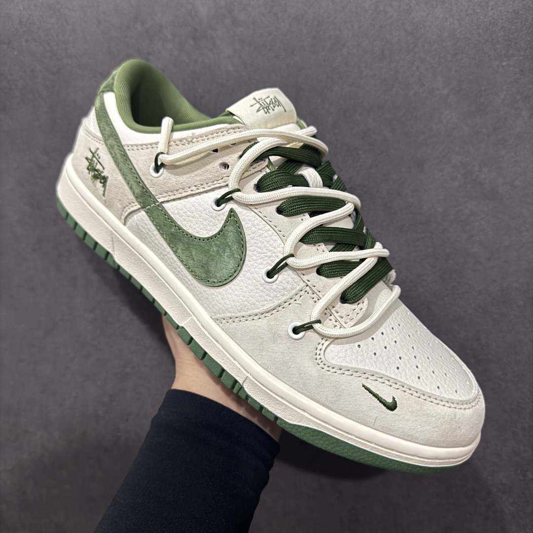 【定制版】Nike SB Dunk Low 斯图西系列 绑带猪八绿勾 周年高端定制 低帮休闲板鞋 DM6868-094