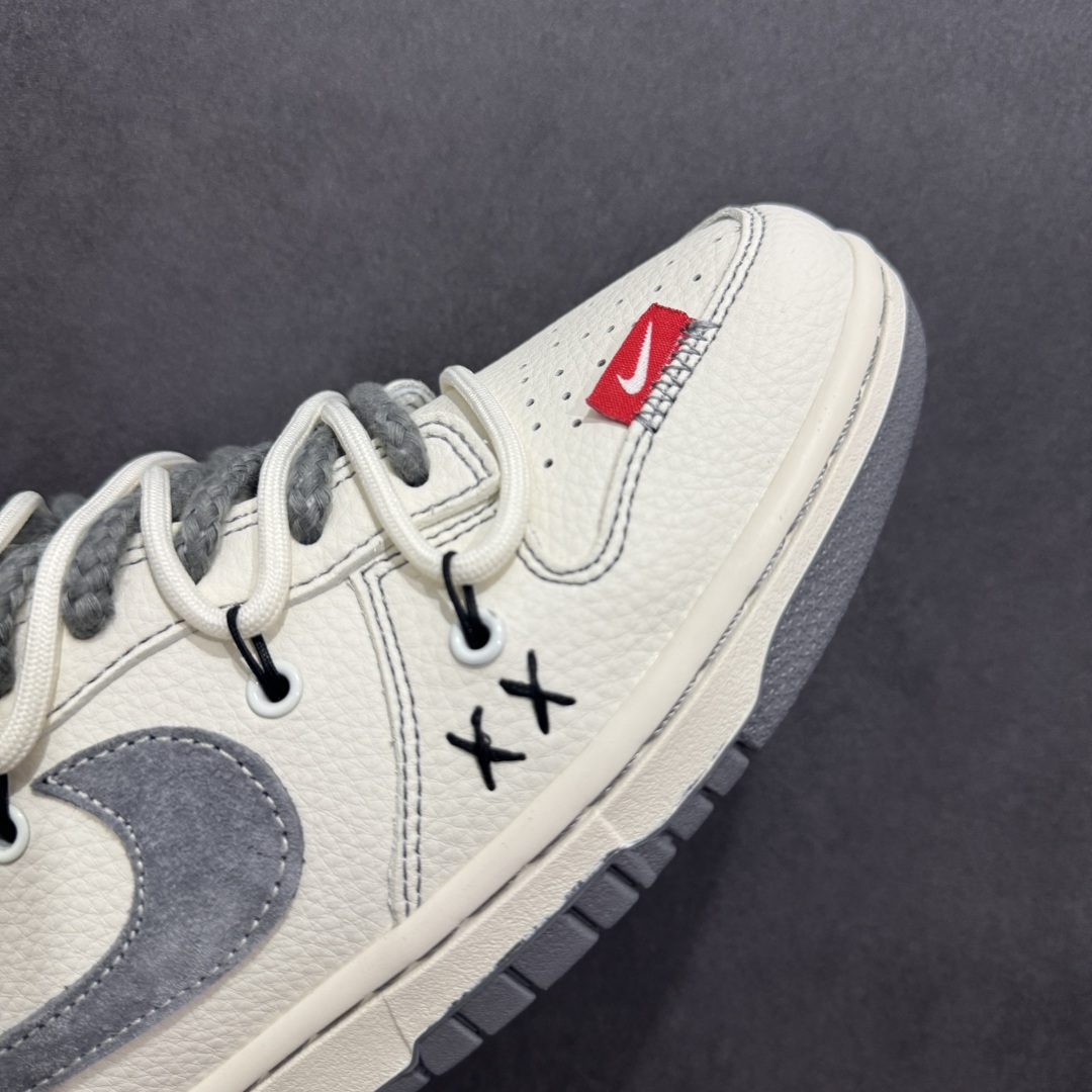 300   【定制版】Nike SB Dunk Low 北面系列 绑带米白灰勾 周年高端定制 低帮休闲板鞋 YX5066-285