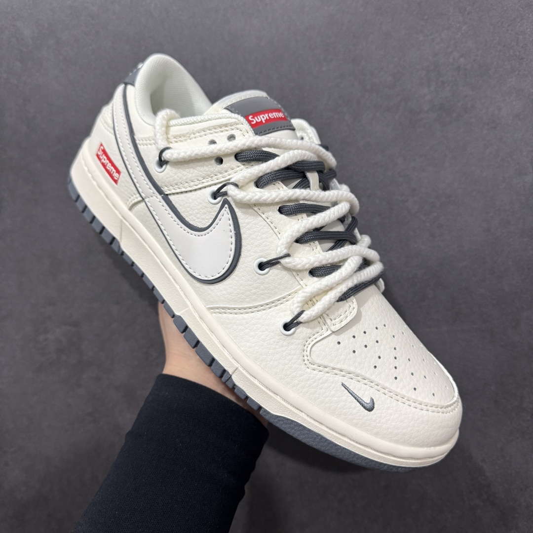 【定制版】Nike SB Dunk Low Sup系列 绑带米白白勾 周年高端定制 低帮休闲板鞋 YX5066-258