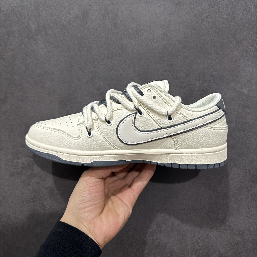 【定制版】Nike SB Dunk Low Sup系列 绑带米白白勾 周年高端定制 低帮休闲板鞋 YX5066-258