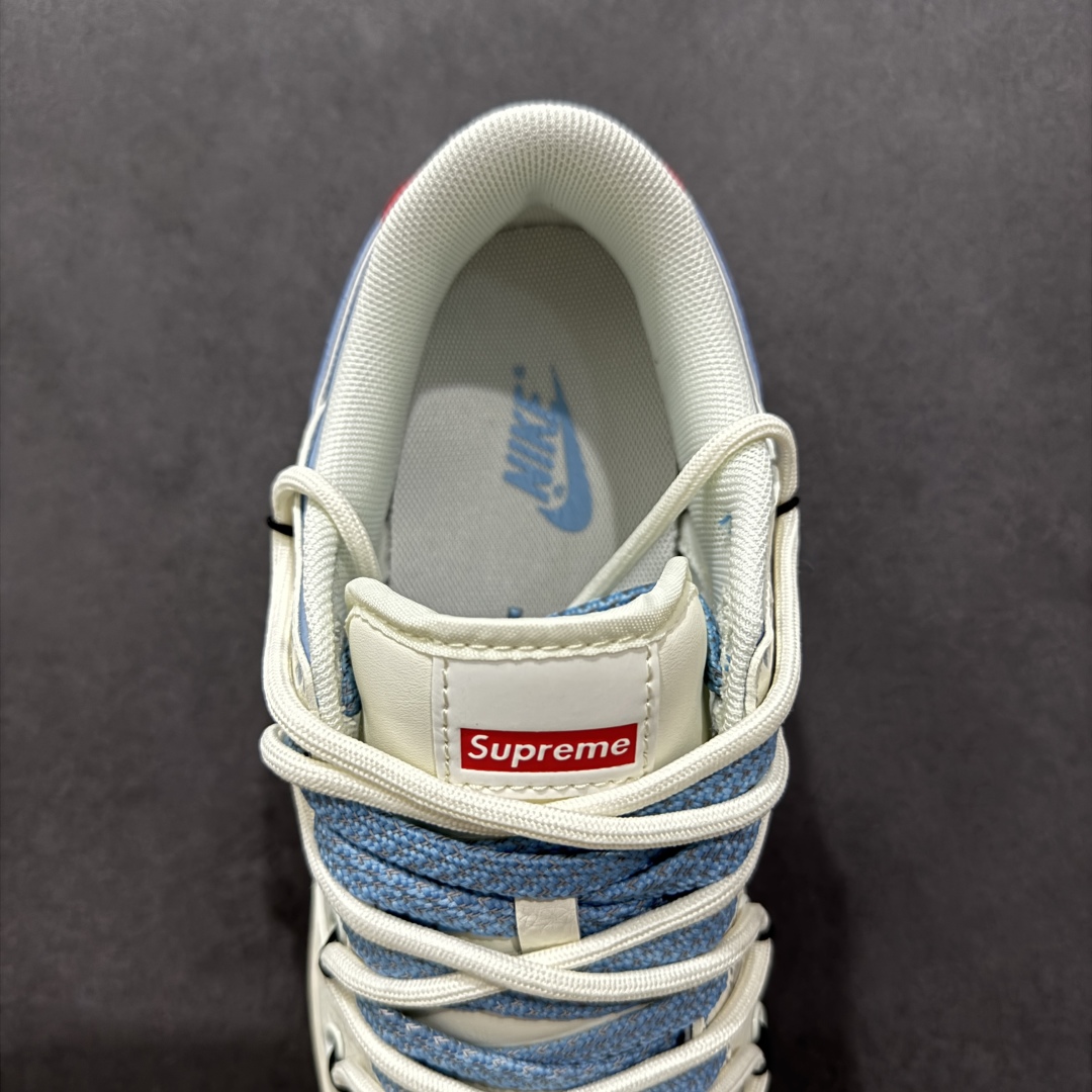 【定制版】Nike SB Dunk Low Sup系列 绑带米白蓝勾 周年高端定制 低帮休闲板鞋 FC1688-216