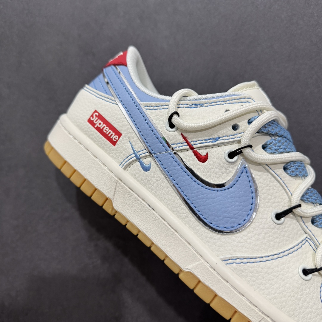【定制版】Nike SB Dunk Low Sup系列 绑带米白蓝勾 周年高端定制 低帮休闲板鞋 FC1688-216