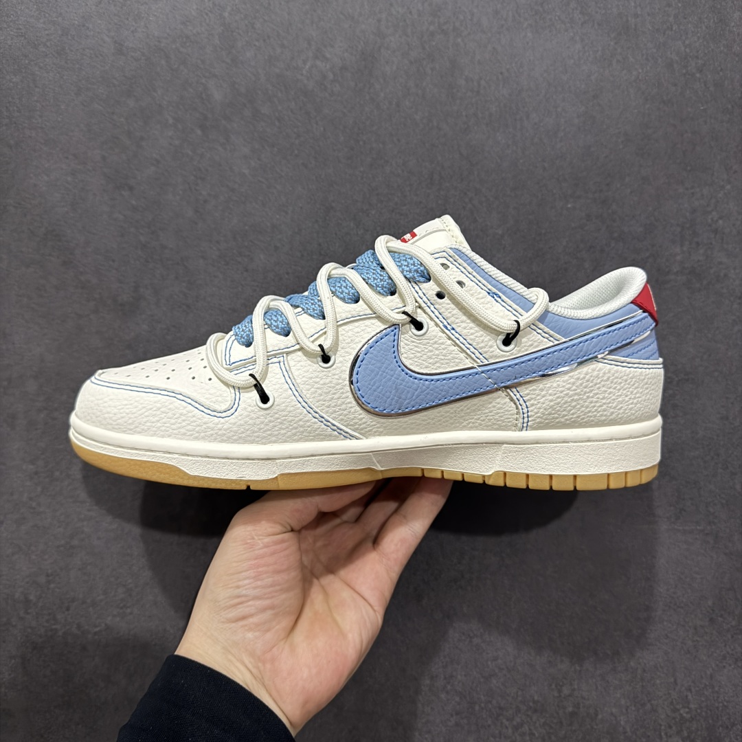 【定制版】Nike SB Dunk Low Sup系列 绑带米白蓝勾 周年高端定制 低帮休闲板鞋 FC1688-216