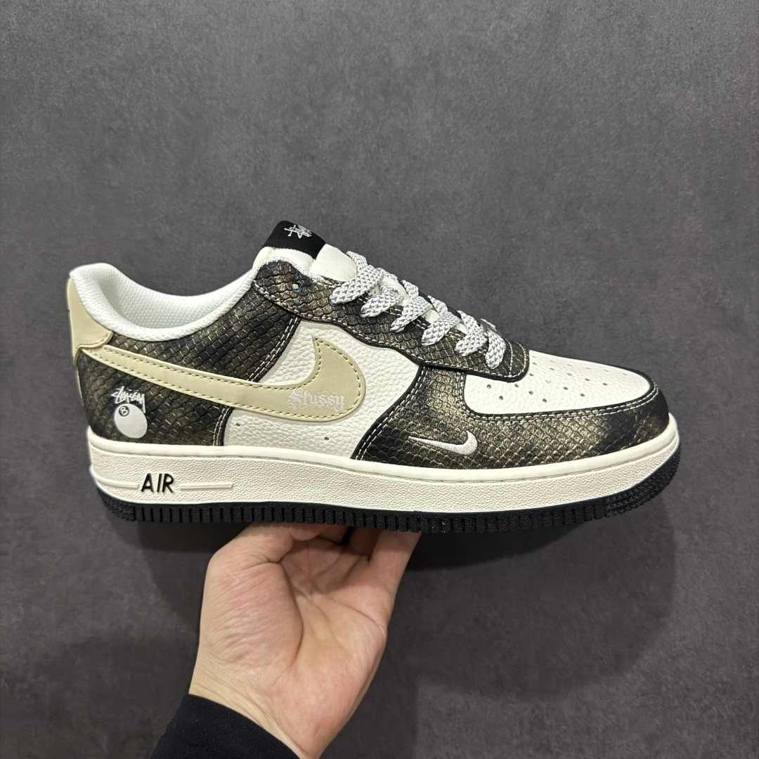 【定制版】Nike Air Force 1’07 Low 斯图西联名 渐变蛇纹 空军一号低帮休闲板鞋 XS1958-556
