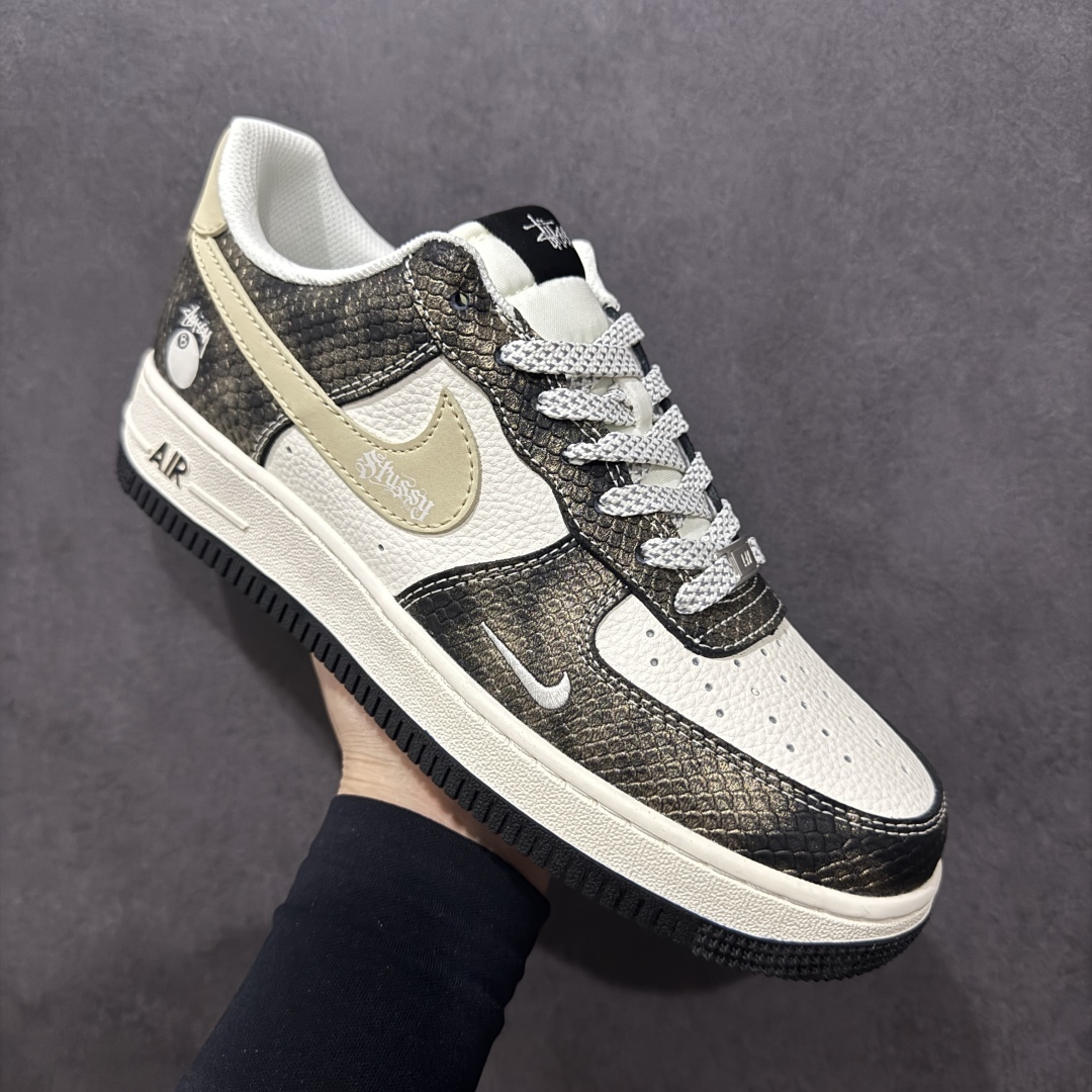 【定制版】Nike Air Force 1'07 Low 斯图西联名 渐变蛇纹 空军一号低帮休闲板鞋 XS1958-556
