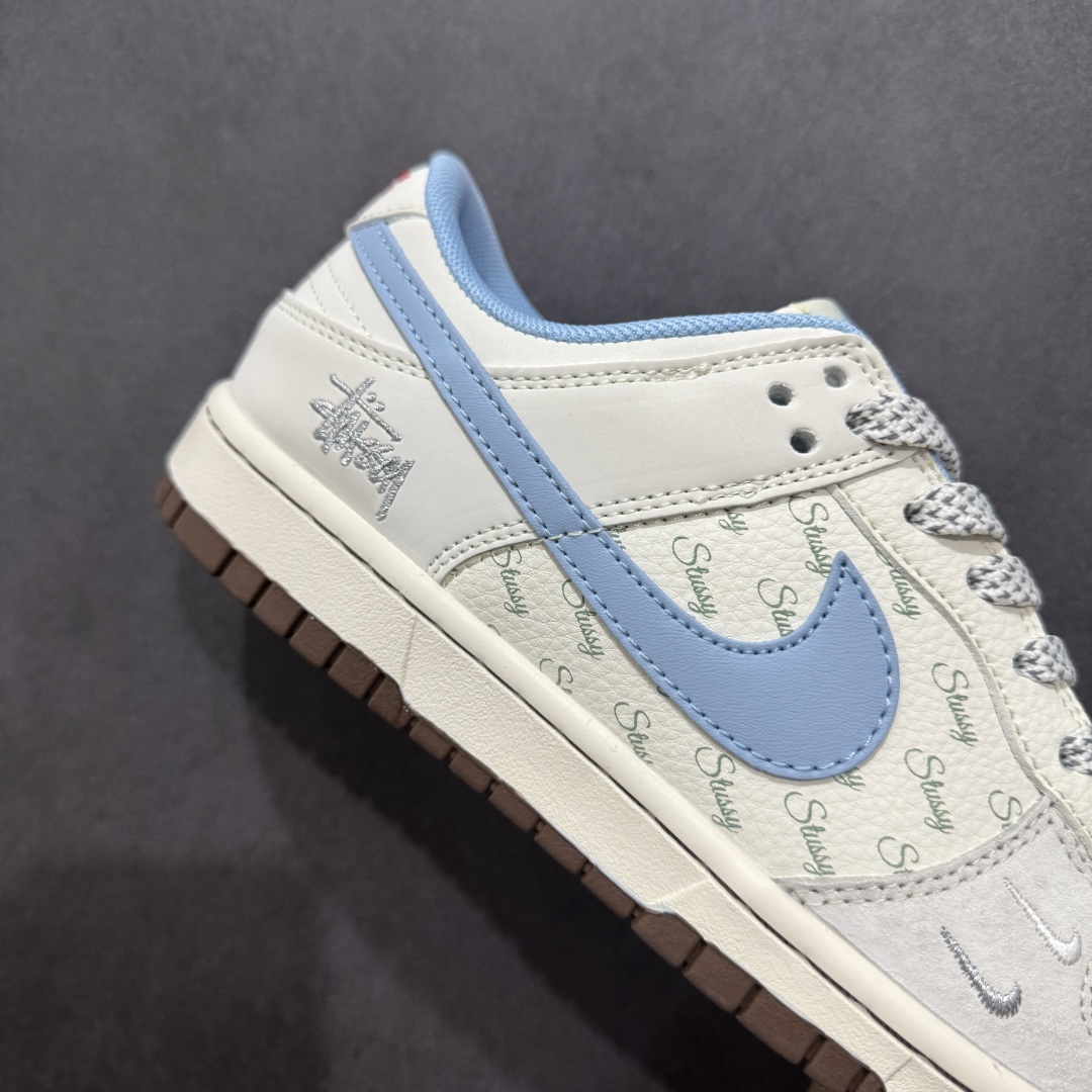 280  【定制版】Nike SB Dunk Low 斯图西联名 水蓝勾 周年高端定制 低帮休闲板鞋 ZH2598-248