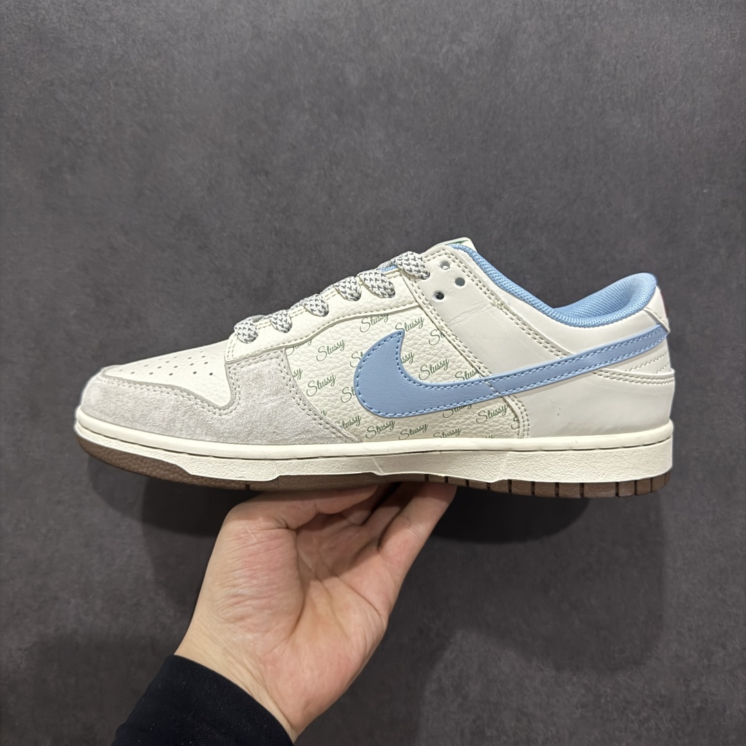 280  【定制版】Nike SB Dunk Low 斯图西联名 水蓝勾 周年高端定制 低帮休闲板鞋 ZH2598-248