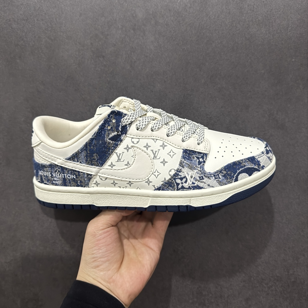 200  【定制版】NIKE SB Dunk Low x Louis Vuitton 白蓝 出品  QF1568-140