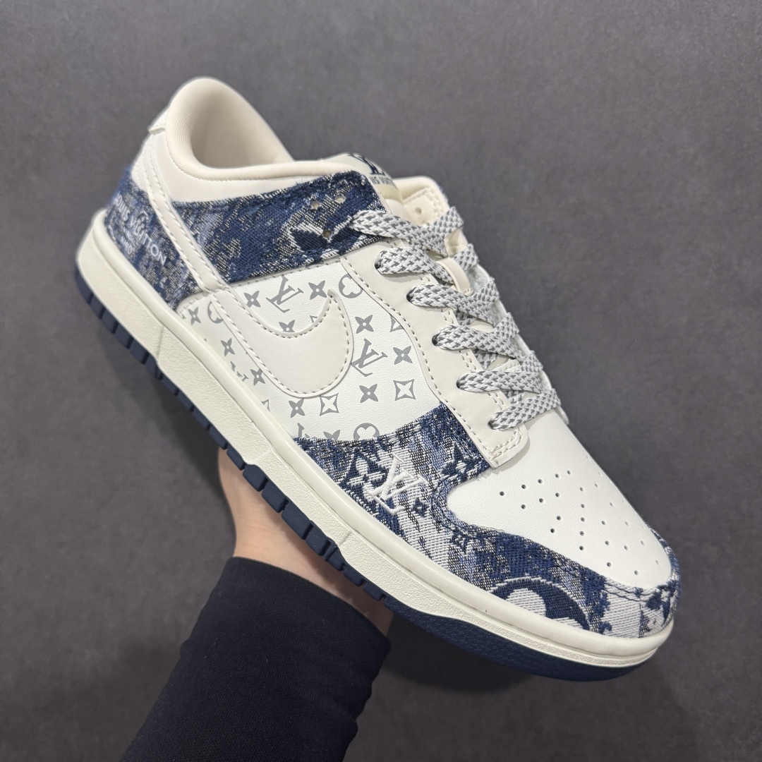 200  【定制版】NIKE SB Dunk Low x Louis Vuitton 白蓝 出品  QF1568-140