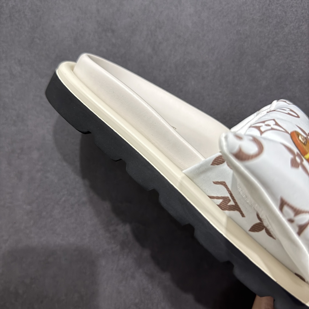 图片[6]-【纯原礼盒版】LOUIS VUITTON 路易威登2024 𝐬𝐬💛春夏最新爆款魔术贴系列 情侣款厚底拖鞋 代购级别稀品上新💫 鞋面：LV进口5D打印花布，牛皮内里 大底：原版开模大底 原版全套礼盒包装 尺码： 35-45 底高4.5cm-选品中心