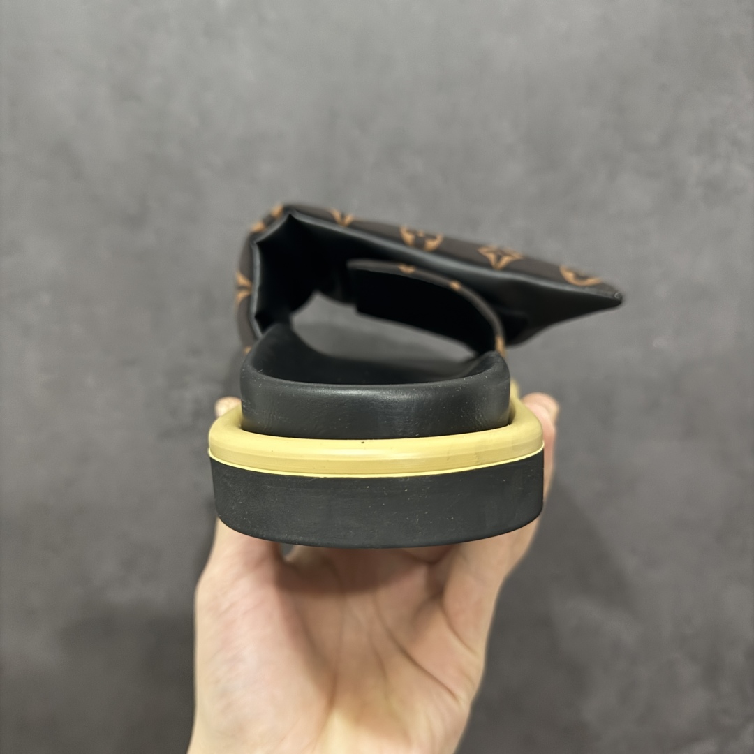 图片[4]-【纯原礼盒版】LOUIS VUITTON 路易威登2024 𝐬𝐬💛春夏最新爆款魔术贴系列 情侣款厚底拖鞋 代购级别稀品上新💫 鞋面：LV进口5D打印花布，牛皮内里 大底：原版开模大底 原版全套礼盒包装 尺码： 35-45 底高4.5cm-选品中心