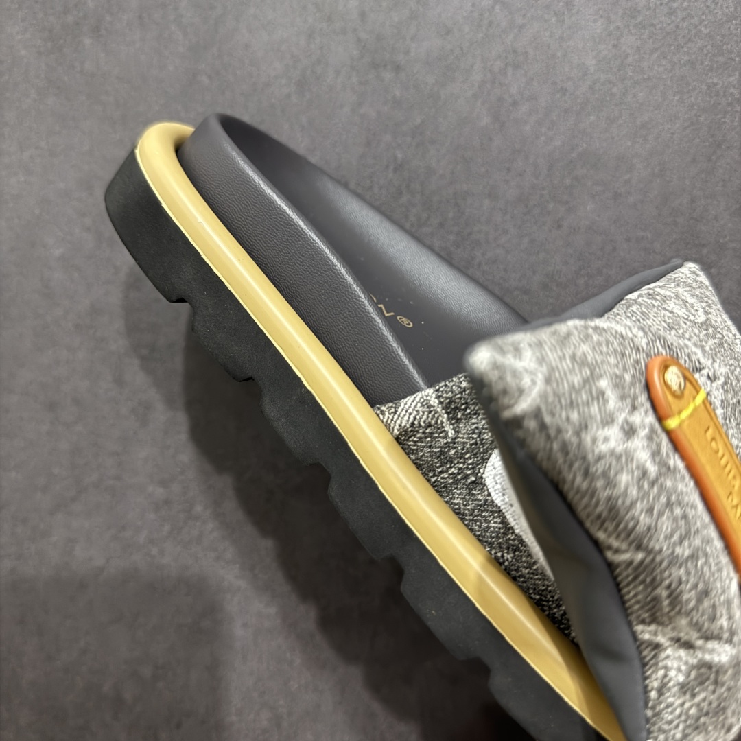 图片[6]-【纯原礼盒版】LOUIS VUITTON 路易威登2024 𝐬𝐬💛春夏最新爆款魔术贴系列 情侣款厚底拖鞋 代购级别稀品上新💫 鞋面：LV进口5D打印花布，牛皮内里 大底：原版开模大底 原版全套礼盒包装 尺码： 35-45 底高4.5cm-选品中心