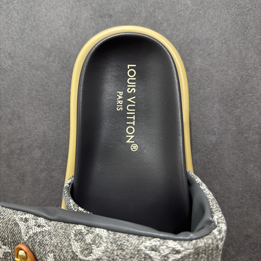 图片[7]-【纯原礼盒版】LOUIS VUITTON 路易威登2024 𝐬𝐬💛春夏最新爆款魔术贴系列 情侣款厚底拖鞋 代购级别稀品上新💫 鞋面：LV进口5D打印花布，牛皮内里 大底：原版开模大底 原版全套礼盒包装 尺码： 35-45 底高4.5cm-选品中心