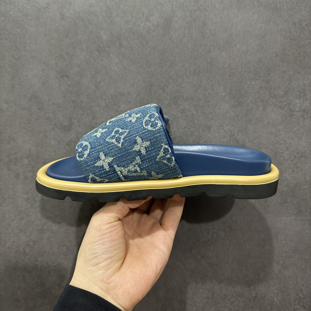 240  【纯原礼盒版】LOUIS VUITTON 路易威登2024 春夏最新爆款魔术贴系列 情侣款厚底拖鞋