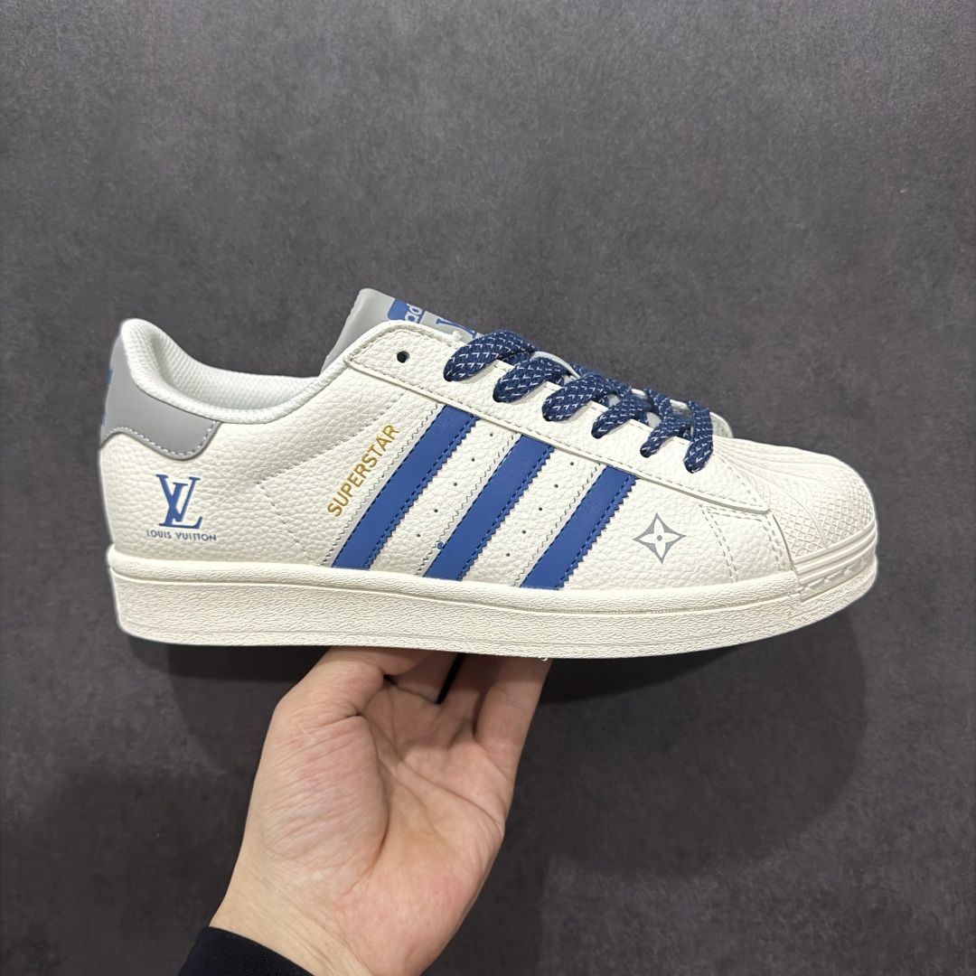  
【定制版】AD Originals Superstar x Louis Vuitton 白蓝
采用全