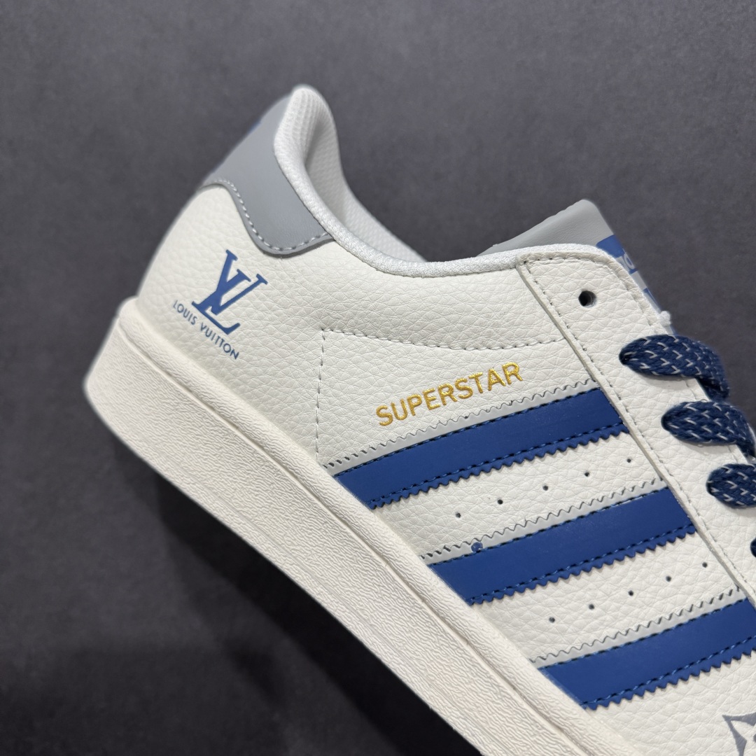  
【定制版】AD Originals Superstar x Louis Vuitton 白蓝
采用全