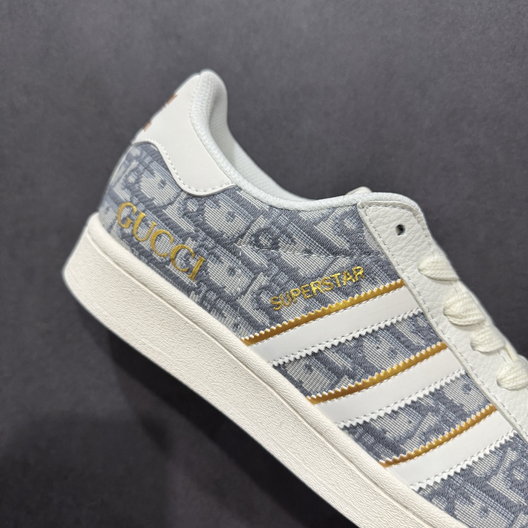   
【定制版】AD Originals Superstar x GUCCI 白灰
采用全新头层拼接皮革