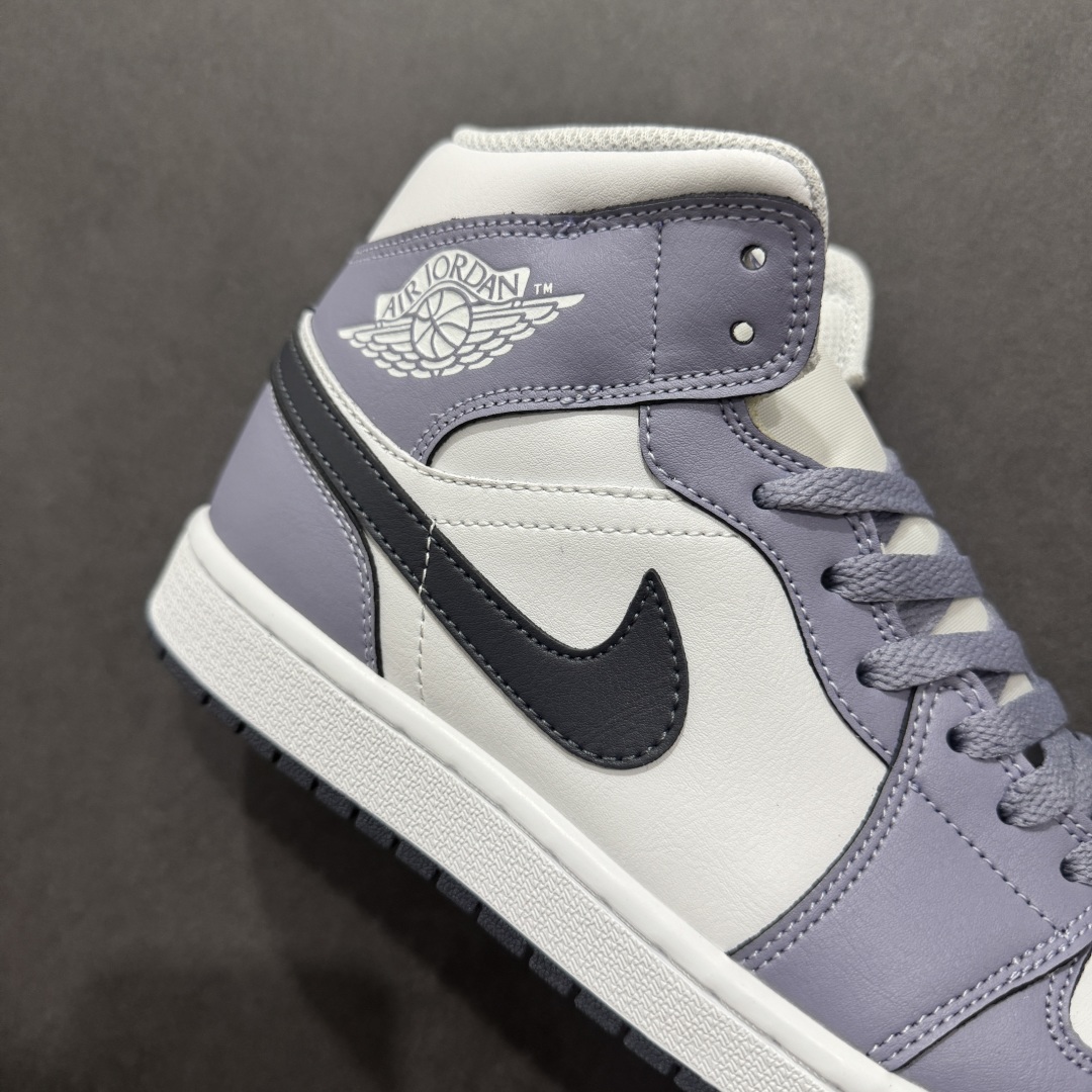 【纯原K版】Air Jordan AJ1 Mid 中帮 白黑紫 DQ8426-145