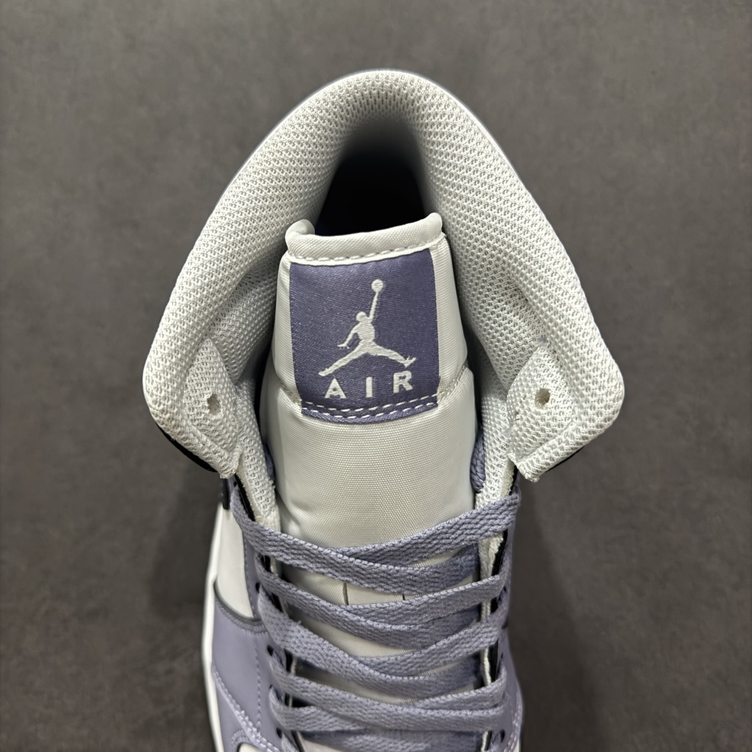 【纯原K版】Air Jordan AJ1 Mid 中帮 白黑紫 DQ8426-145