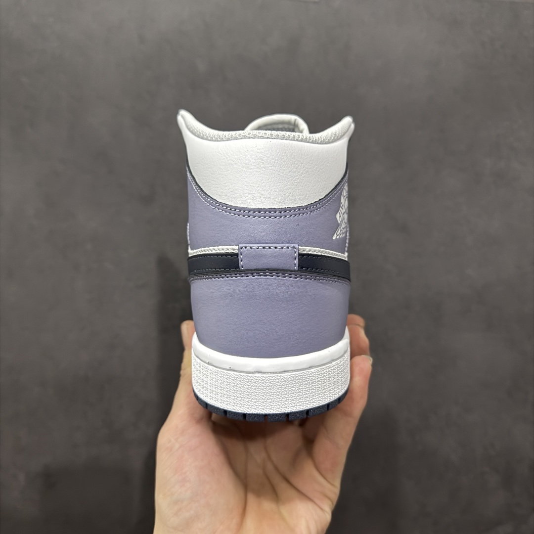 【纯原K版】Air Jordan AJ1 Mid 中帮 白黑紫 DQ8426-145