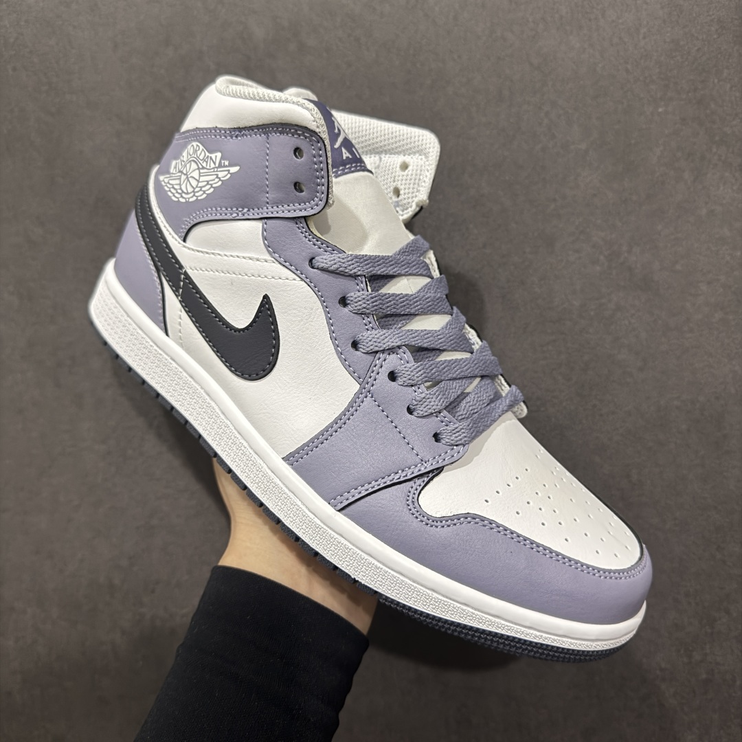 【纯原K版】Air Jordan AJ1 Mid 中帮 白黑紫 DQ8426-145