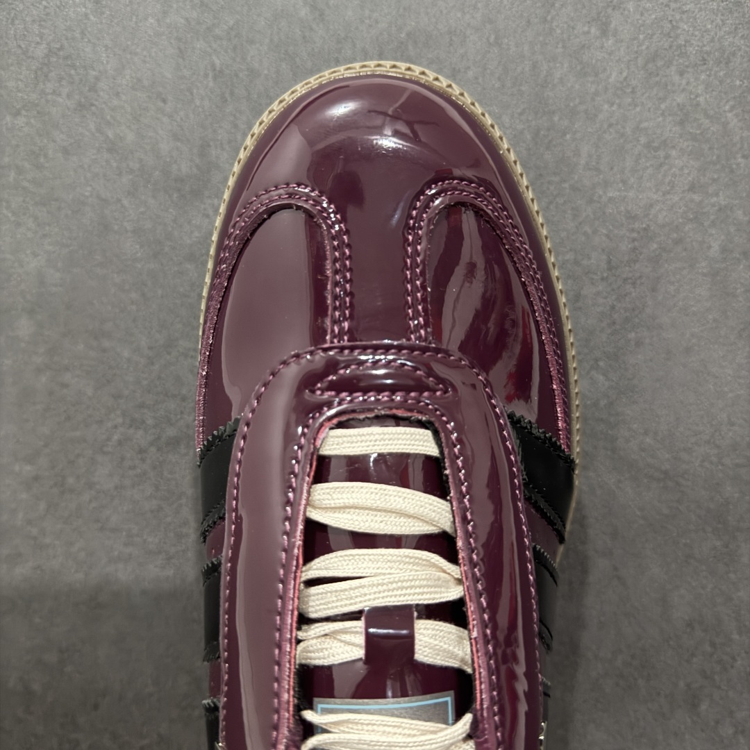 【正确版】Adidas Original SAMBA OG 阿迪达斯 低帮 酱紫黑漆皮 枣红色漆皮