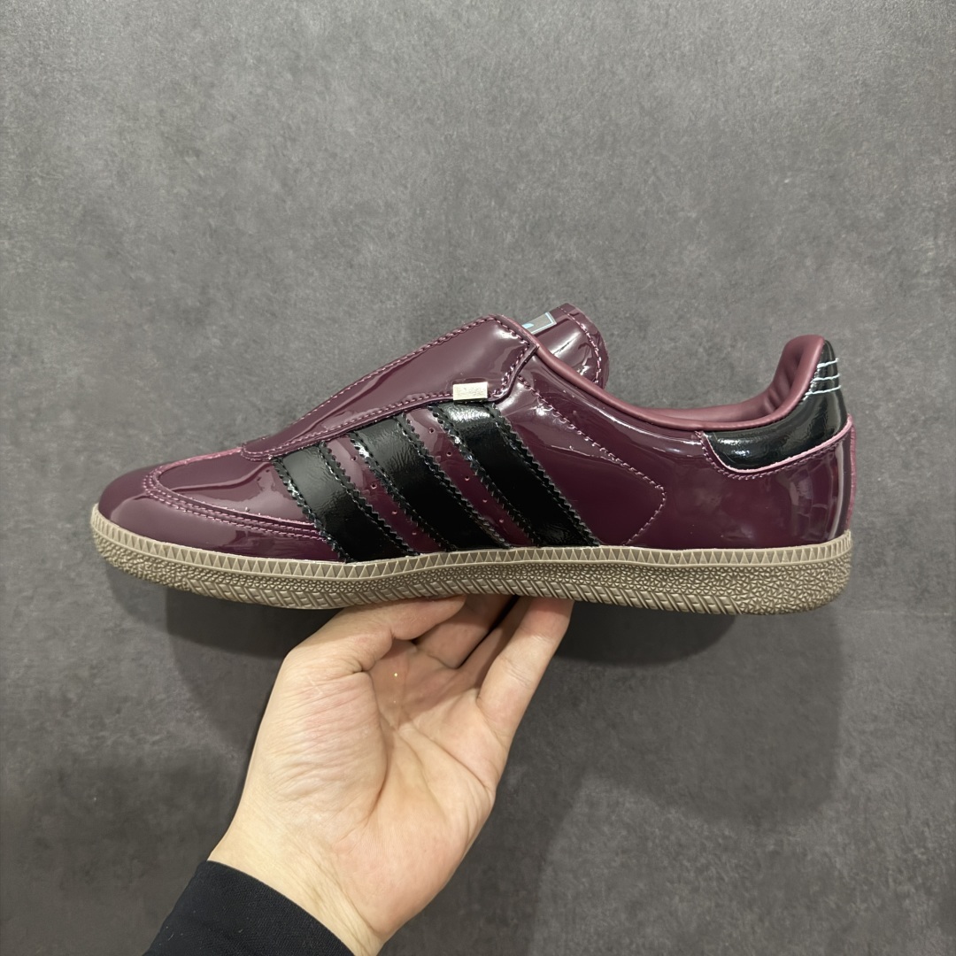 【正确版】Adidas Original SAMBA OG 阿迪达斯 低帮 酱紫黑漆皮 枣红色漆皮