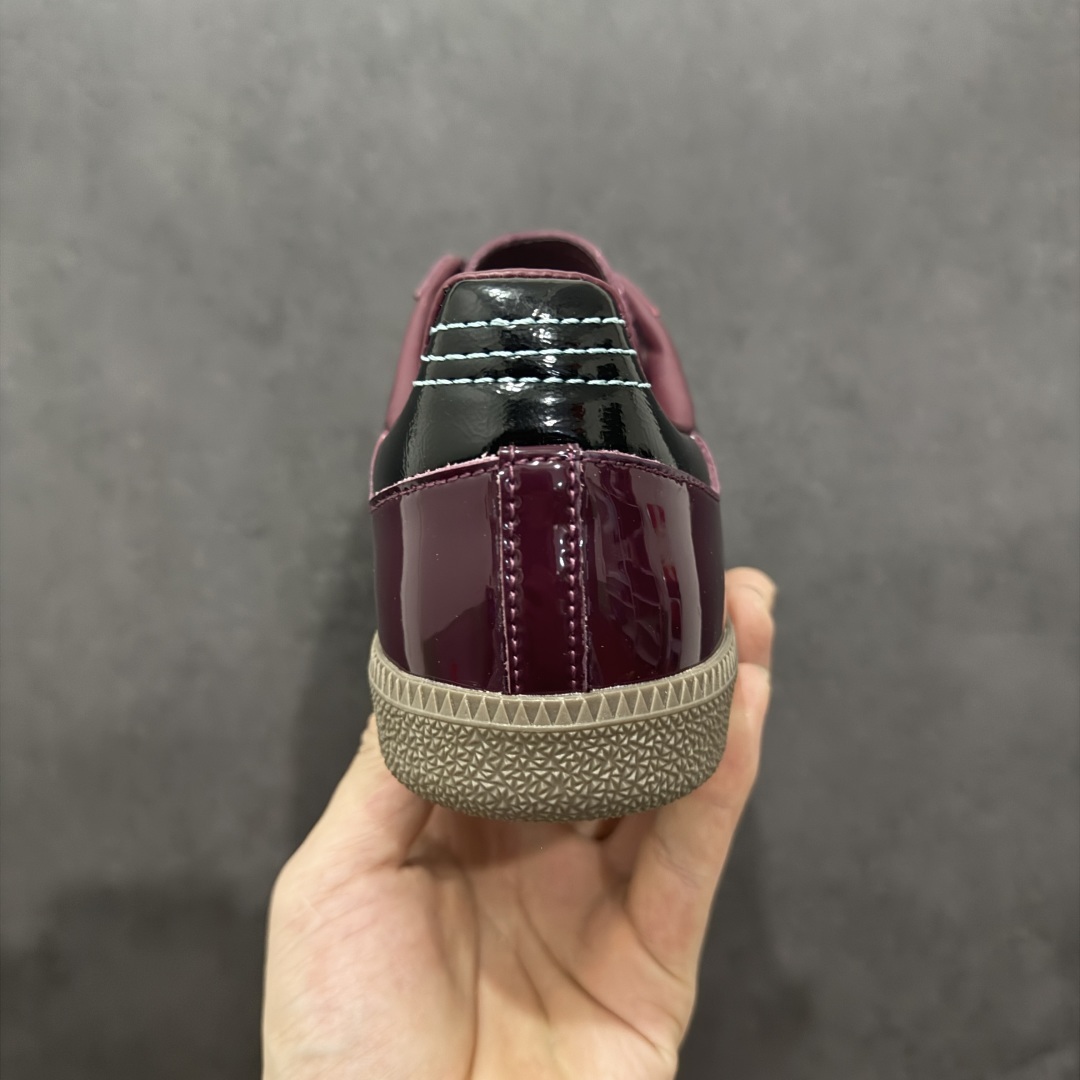 【正确版】Adidas Original SAMBA OG 阿迪达斯 低帮 酱紫黑漆皮 枣红色漆皮