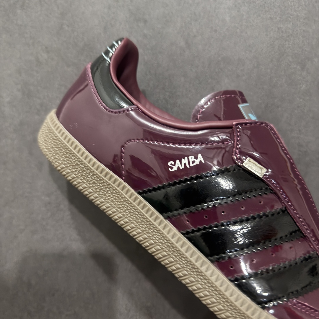 【正确版】Adidas Original SAMBA OG 阿迪达斯 低帮 酱紫黑漆皮 枣红色漆皮