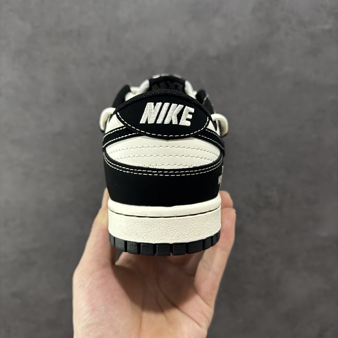300  【定制版】Nike SB Dunk Low 北面系列 绑带黑白黑勾 周年高端定制 低帮休闲板鞋 YX5066-287
