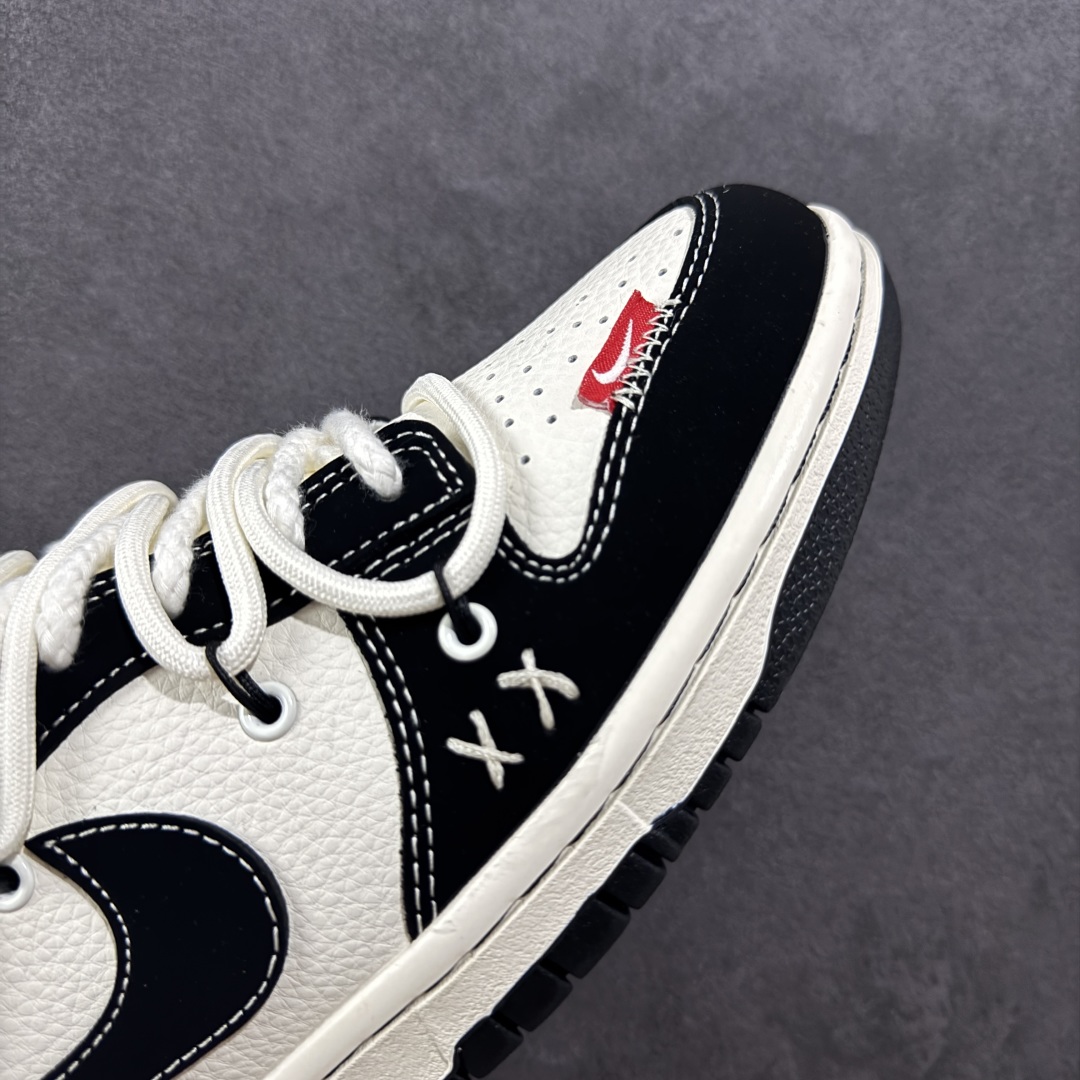 300  【定制版】Nike SB Dunk Low 北面系列 绑带黑白黑勾 周年高端定制 低帮休闲板鞋 YX5066-287