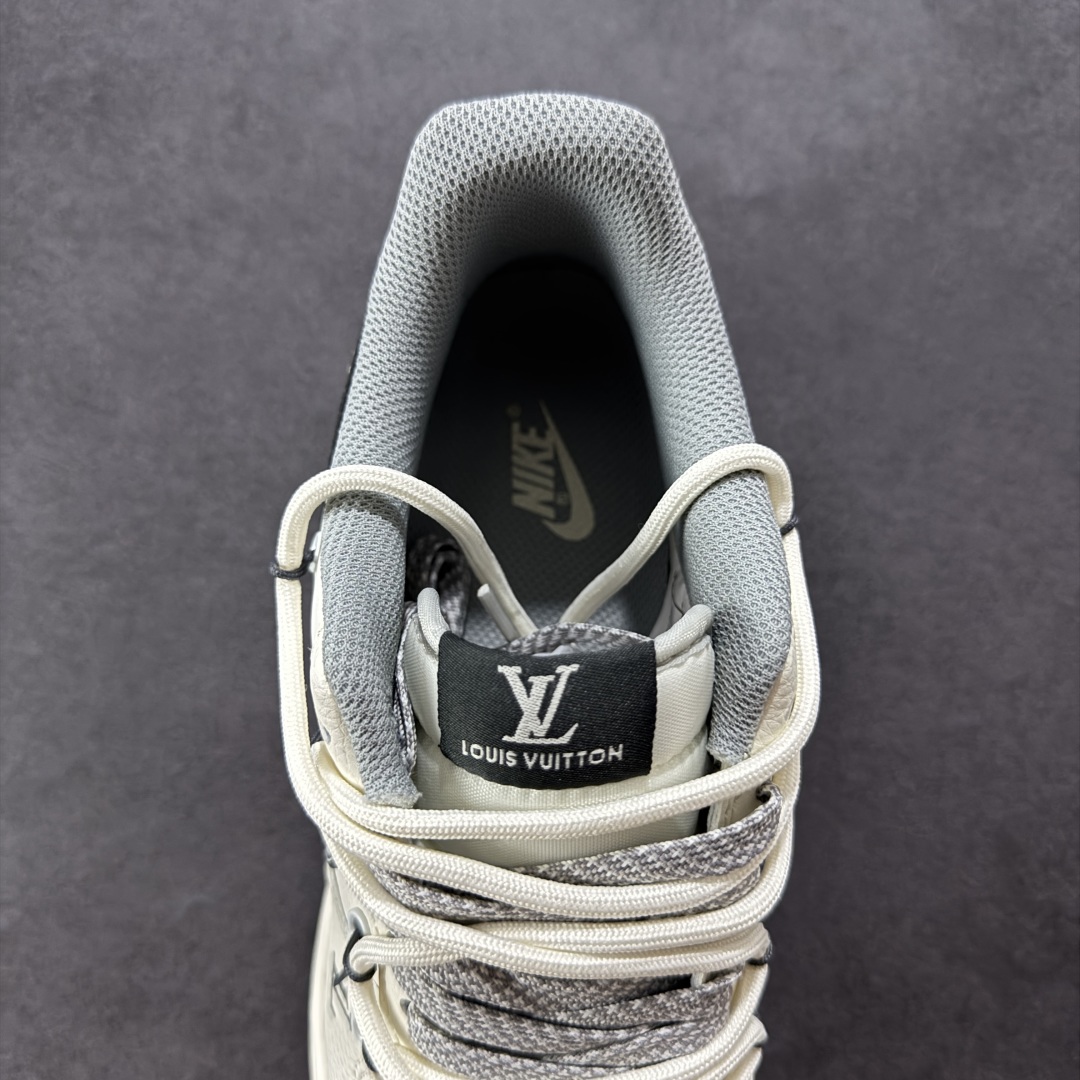 260  【定制版】Nike Air Force 1'07 Low LV联名 双拼灰花纹抽绳 空军一号低帮休闲板鞋 DM6868-063