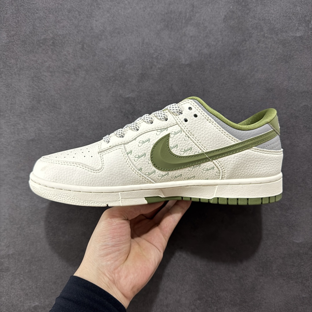 280  【定制版】Nike SB Dunk Low 斯图西联名 立体绿勾 周年高端定制 低帮休闲板鞋 XS6089-538