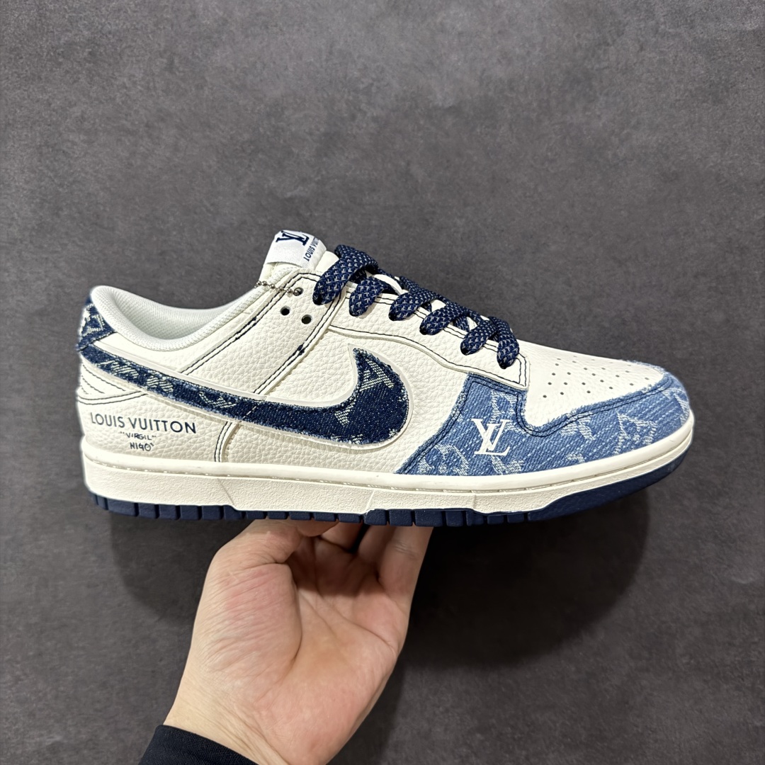 280  【定制版】Nike SB Dunk Low LV联名 深浅蓝 周年高端定制 低帮休闲板鞋 XX3168-142