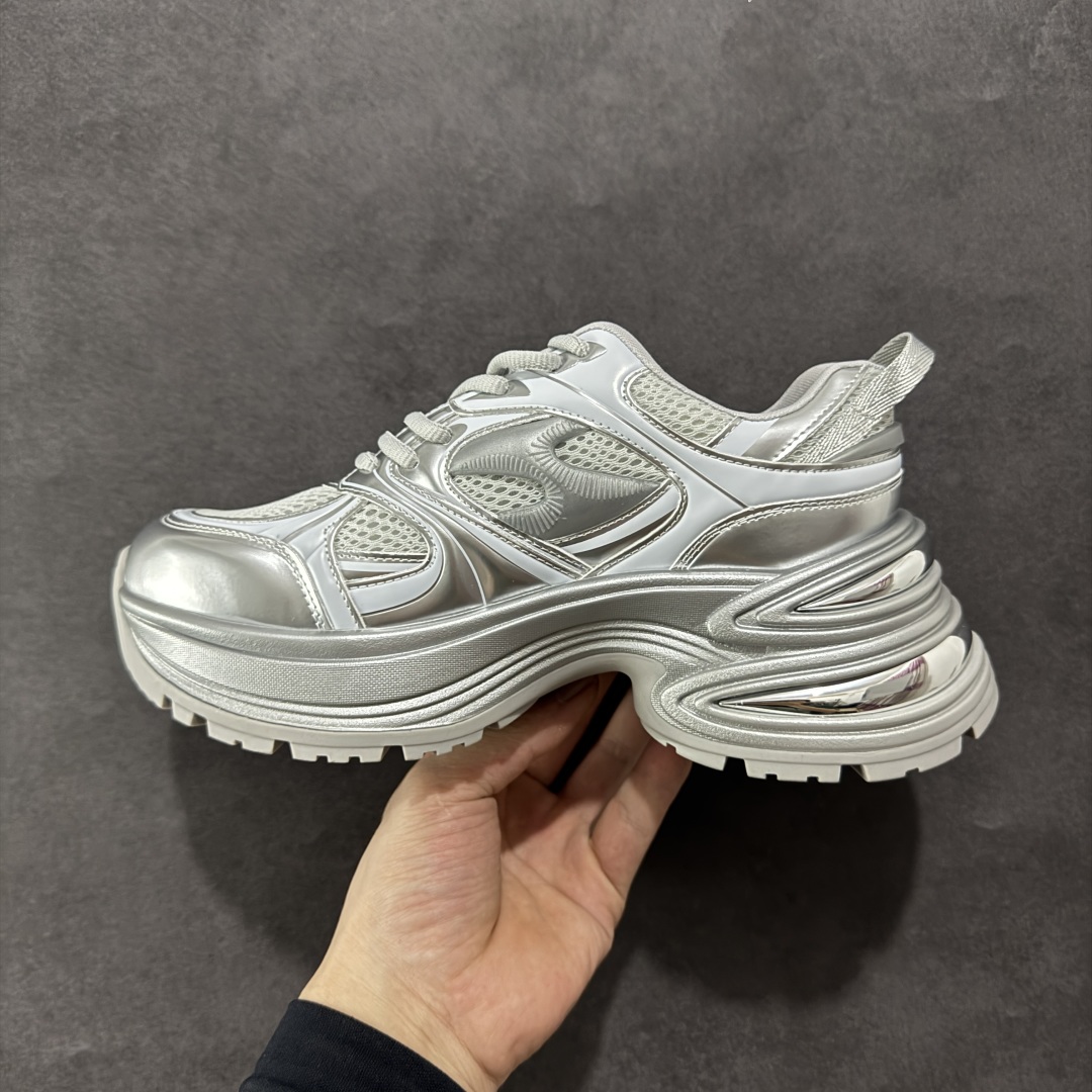 220  GG-CC 银角大王7cm厚底增高休闲运动老爹鞋系列 7CM厚底增高 星河粒子 银白色 银角大王