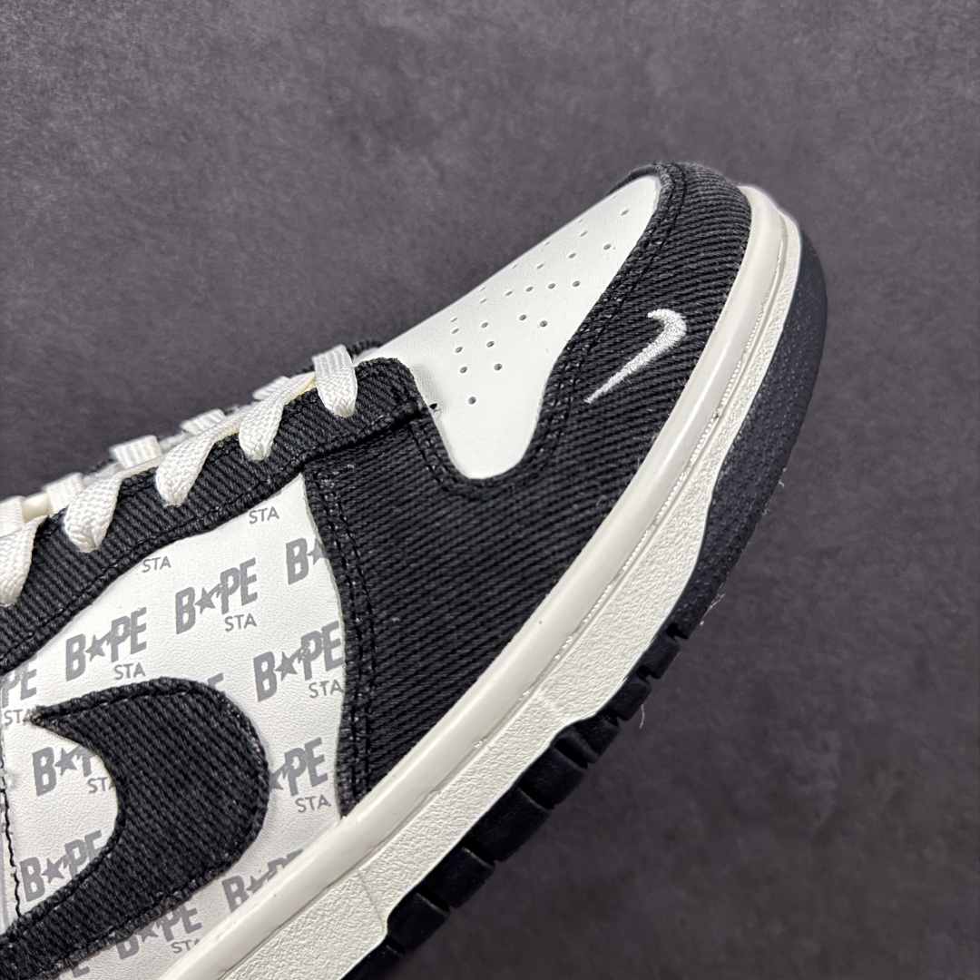 200  【定制版】Nk SB Dunk Low Bape猿人头联名-满天星黑白周年高端定制 低帮休闲板鞋  QF1568-143