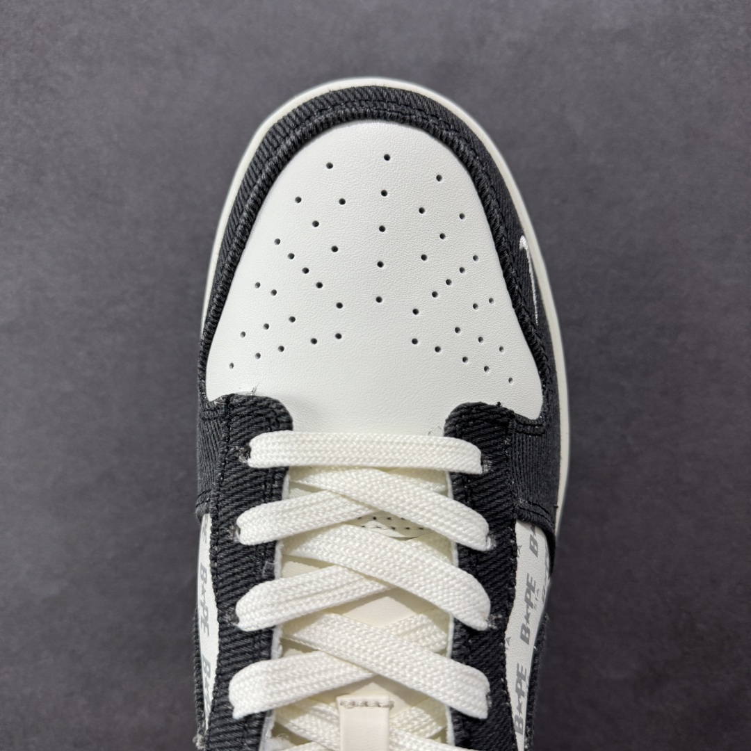 200  【定制版】Nk SB Dunk Low Bape猿人头联名-满天星黑白周年高端定制 低帮休闲板鞋  QF1568-143