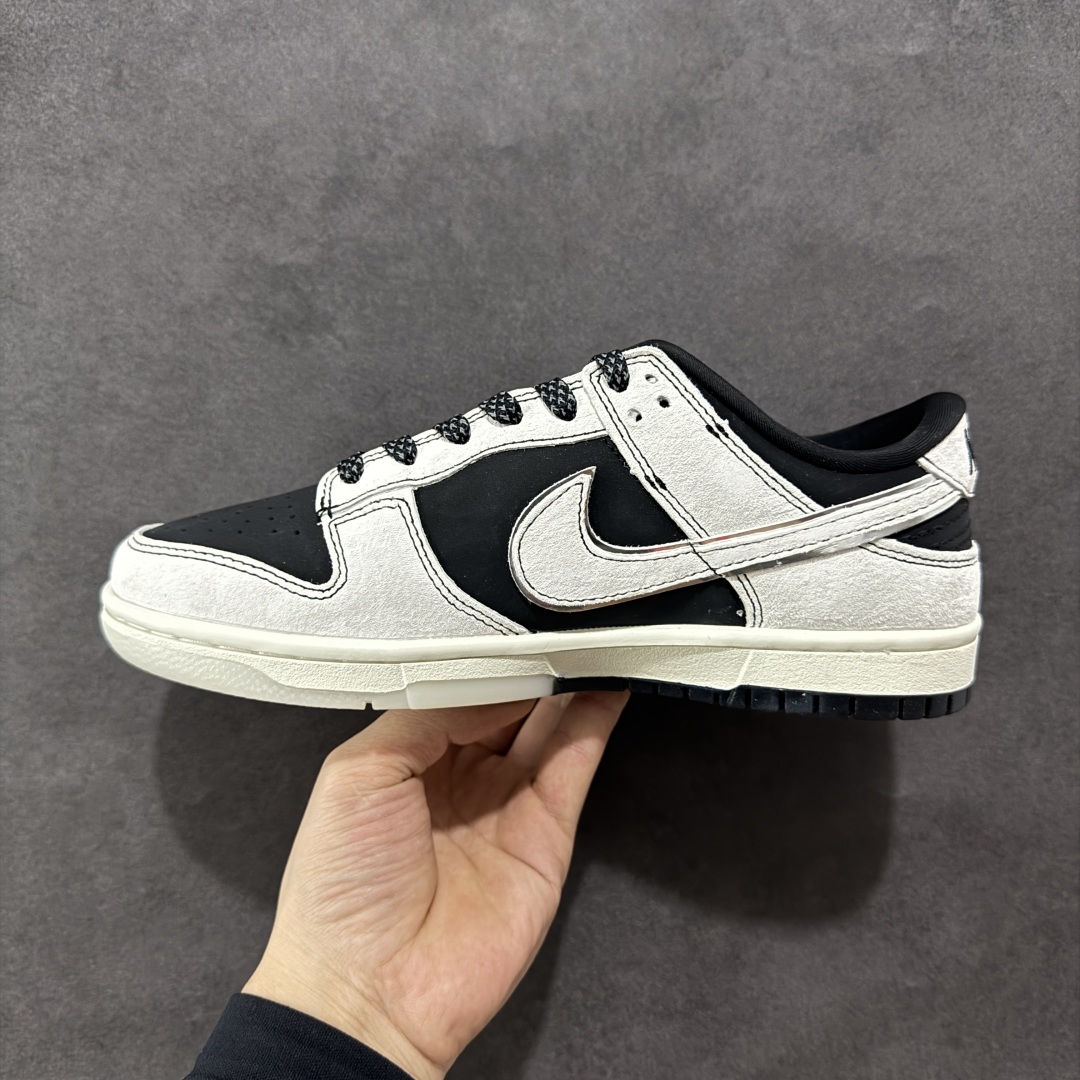 200  【定制版】Nk SB Dunk Low Supreme联名-麂皮米黑红 周年高端定制 低帮休闲板鞋  QF1568-147