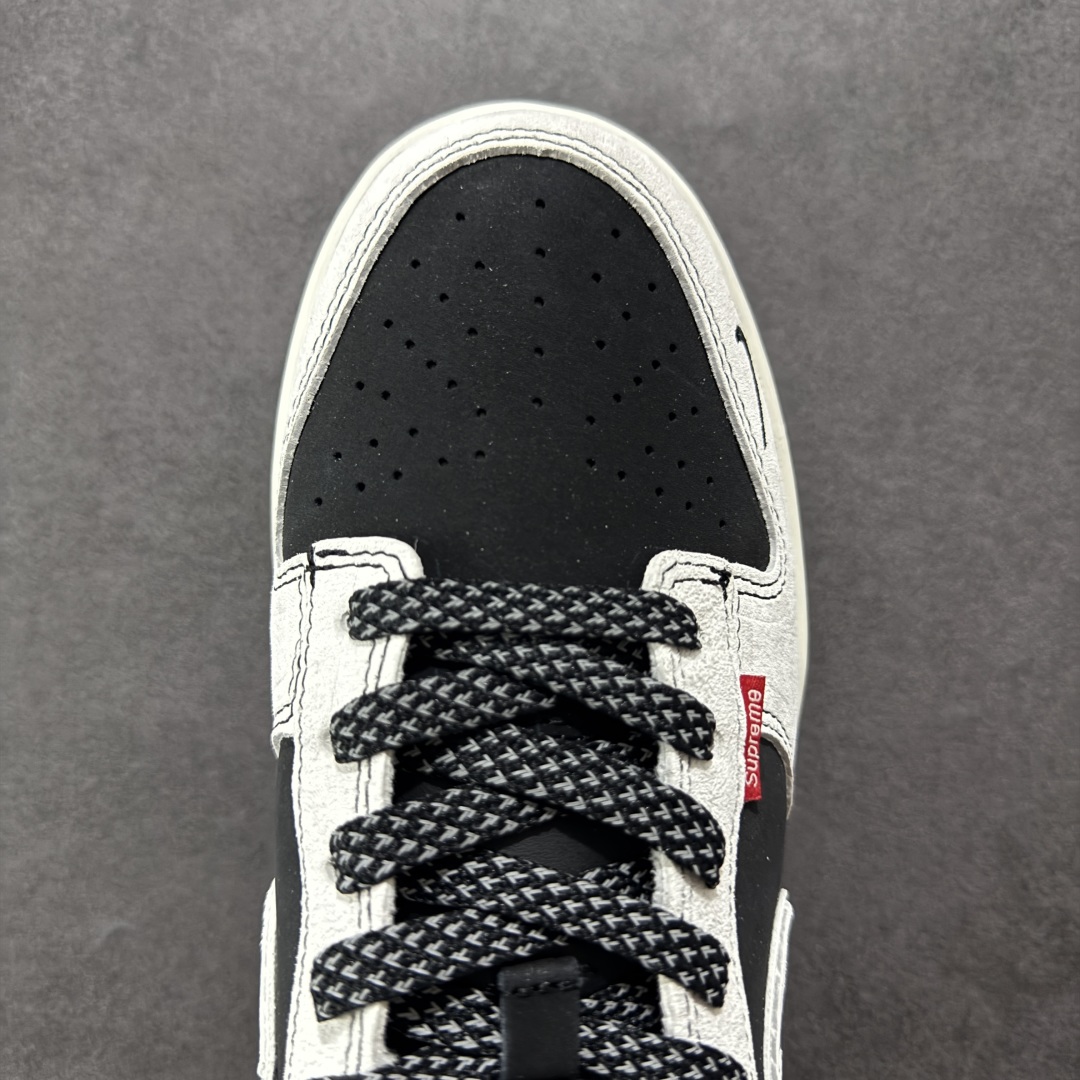 200  【定制版】Nk SB Dunk Low Supreme联名-麂皮米黑红 周年高端定制 低帮休闲板鞋  QF1568-147