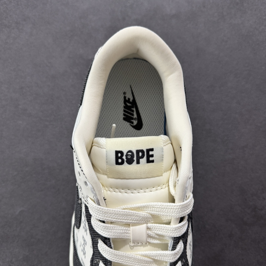 200  【定制版】Nk SB Dunk Low Bape猿人头联名-满天星黑白周年高端定制 低帮休闲板鞋  QF1568-143