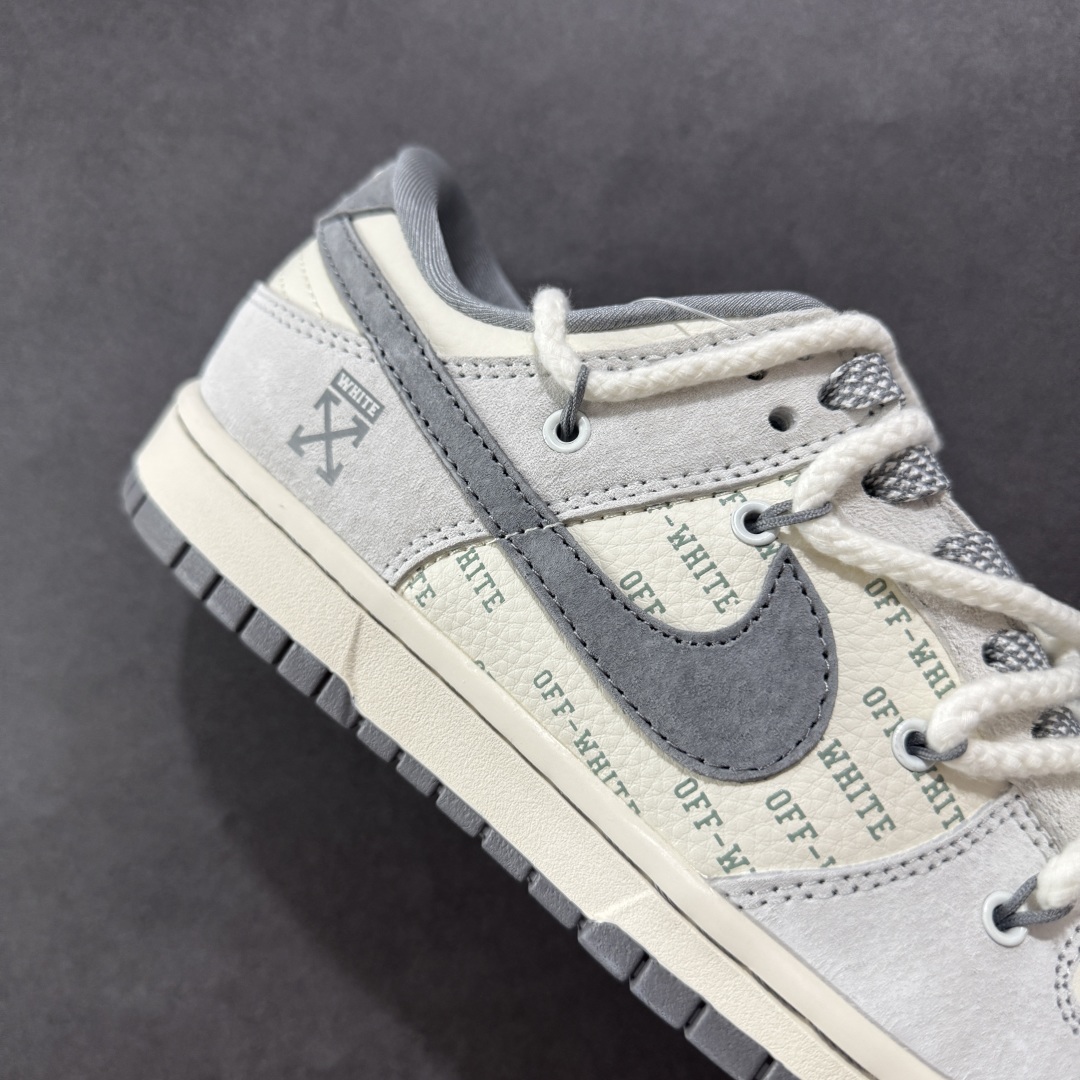 定制版Nike SB Dunk Low OFF-WHITE系列 带字幕灰勾 周年高端定制 低帮休闲板鞋 YX5066-223