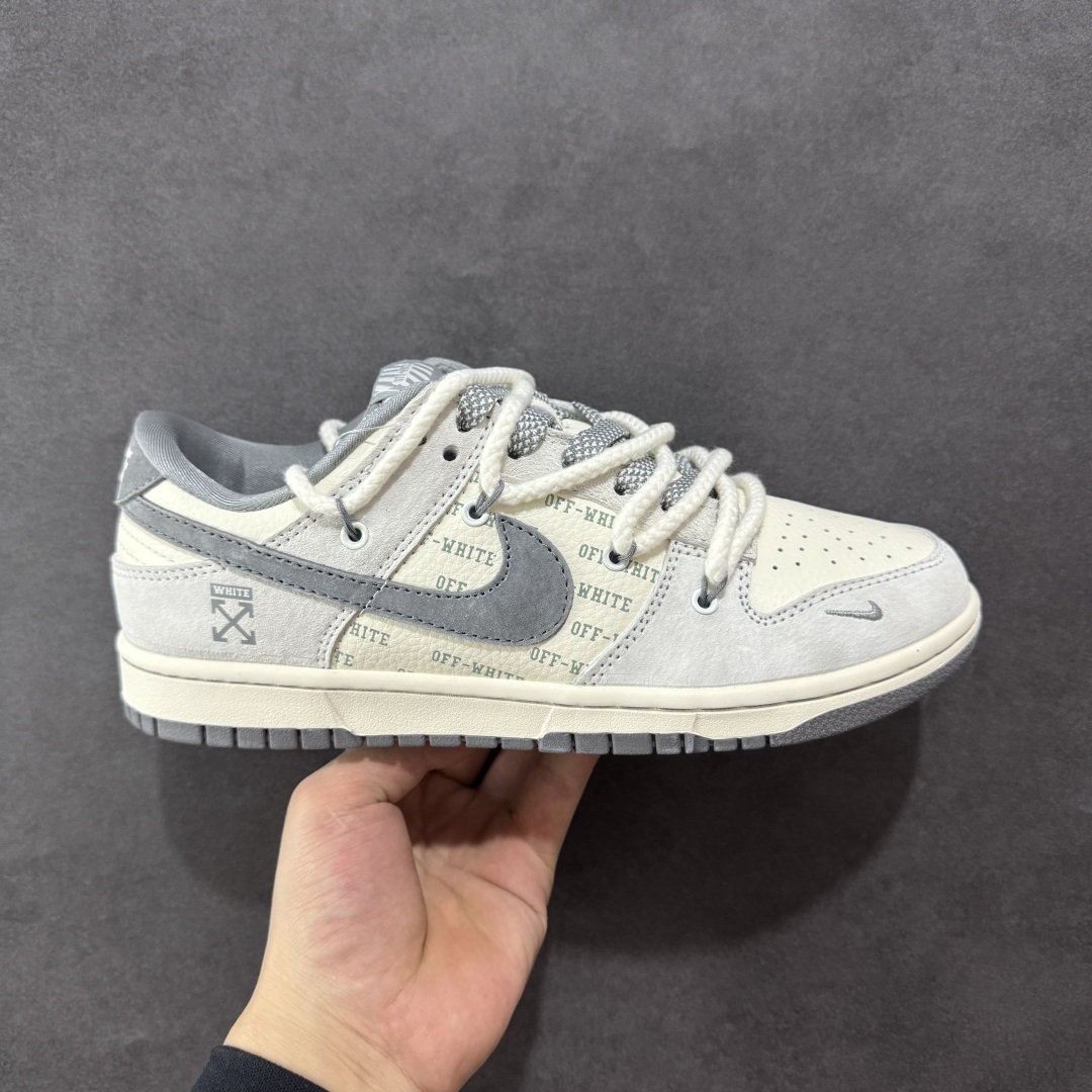 定制版Nike SB Dunk Low OFF-WHITE系列 带字幕灰勾 周年高端定制 低帮休闲板鞋 YX5066-223