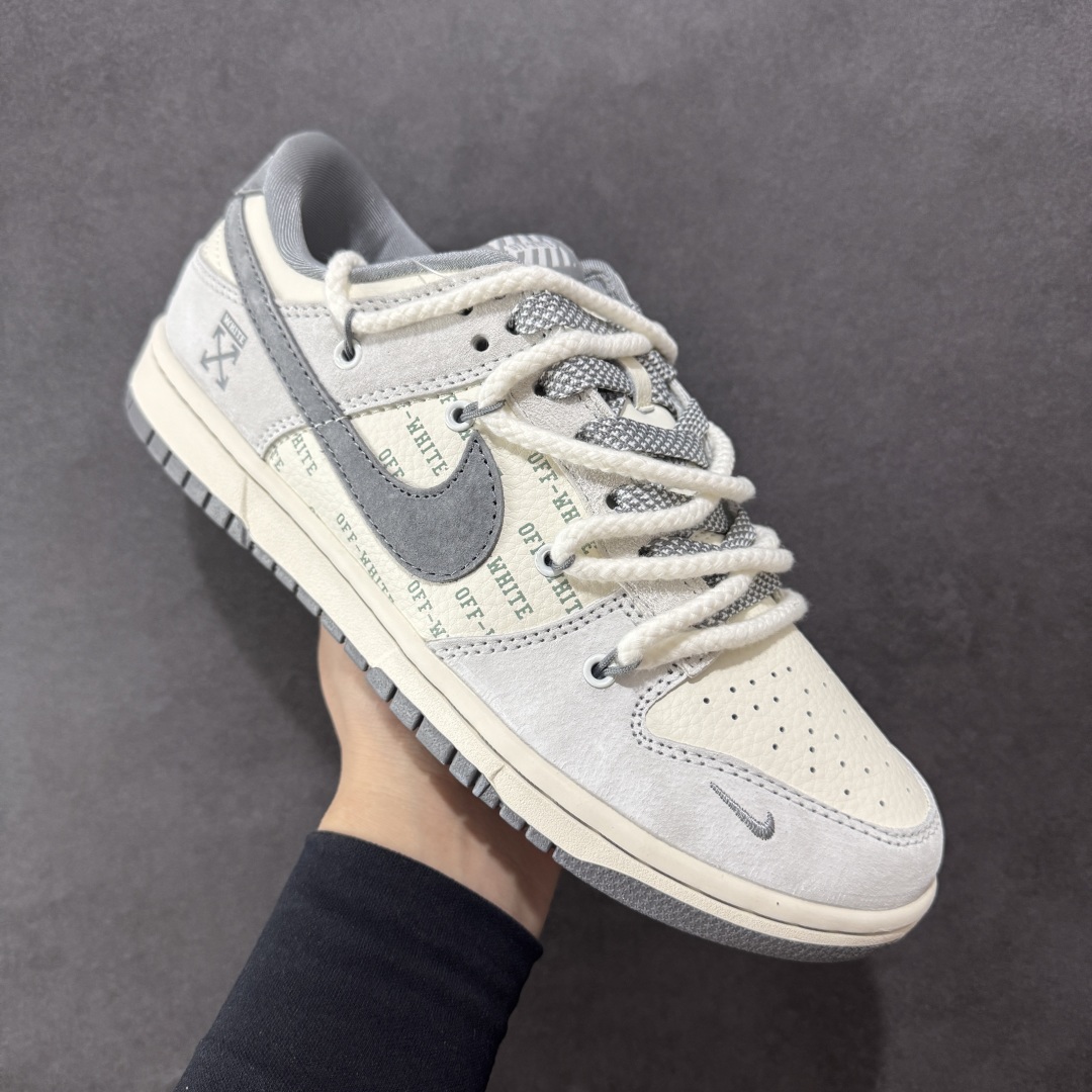 定制版Nike SB Dunk Low OFF-WHITE系列 带字幕灰勾 周年高端定制 低帮休闲板鞋 YX5066-223