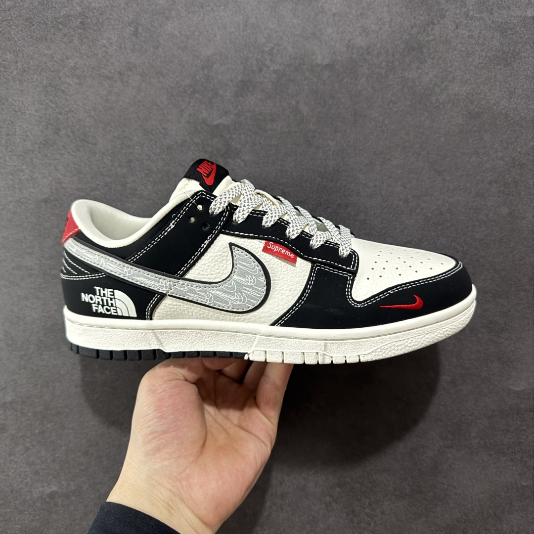 定制版The North FACE x Supreme x Nike Dunk SB Low 北面 x Sup x 耐克 SB 低帮 三方联名 黑白红 CS1688-105